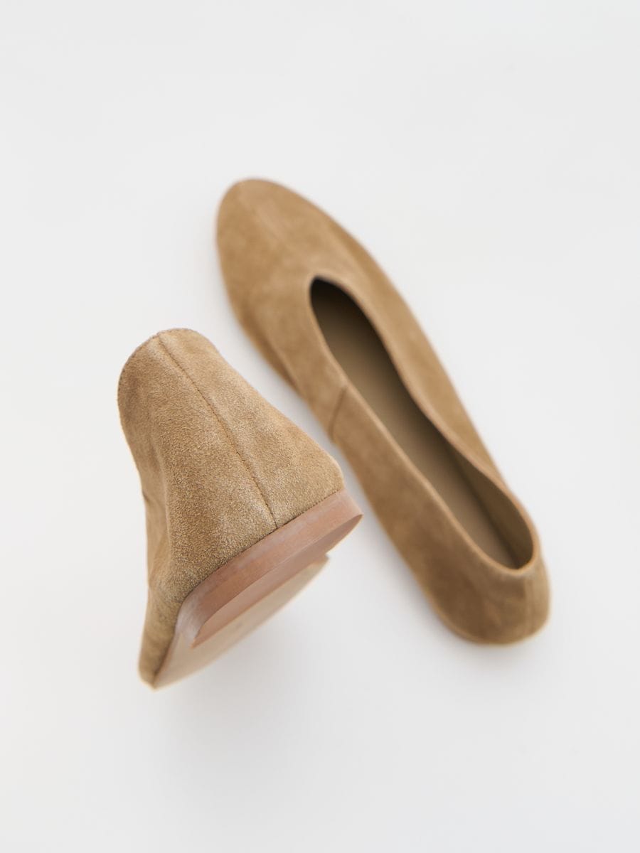 Suede ballerinas - golden brown - RESERVED - 5