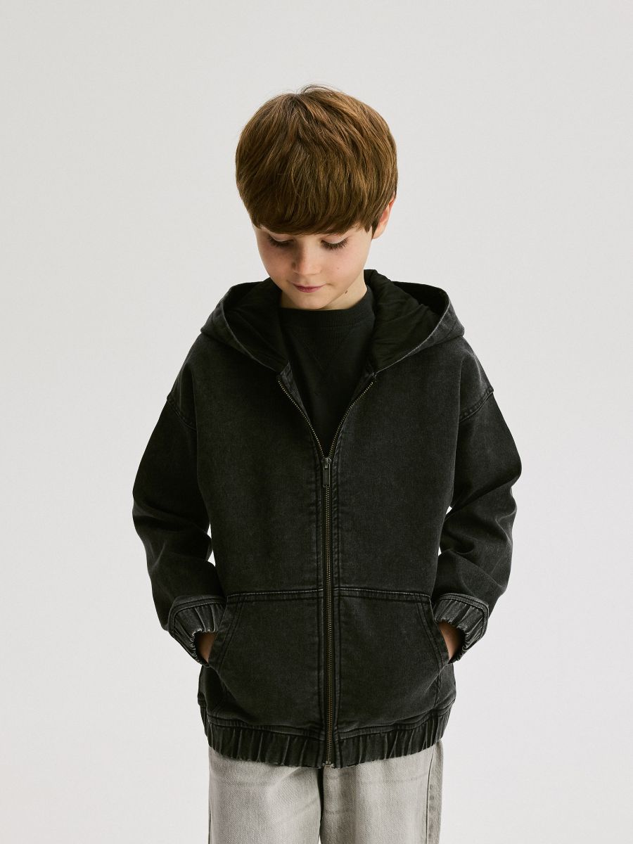 Felpa in jeans - nero - RESERVED - 7