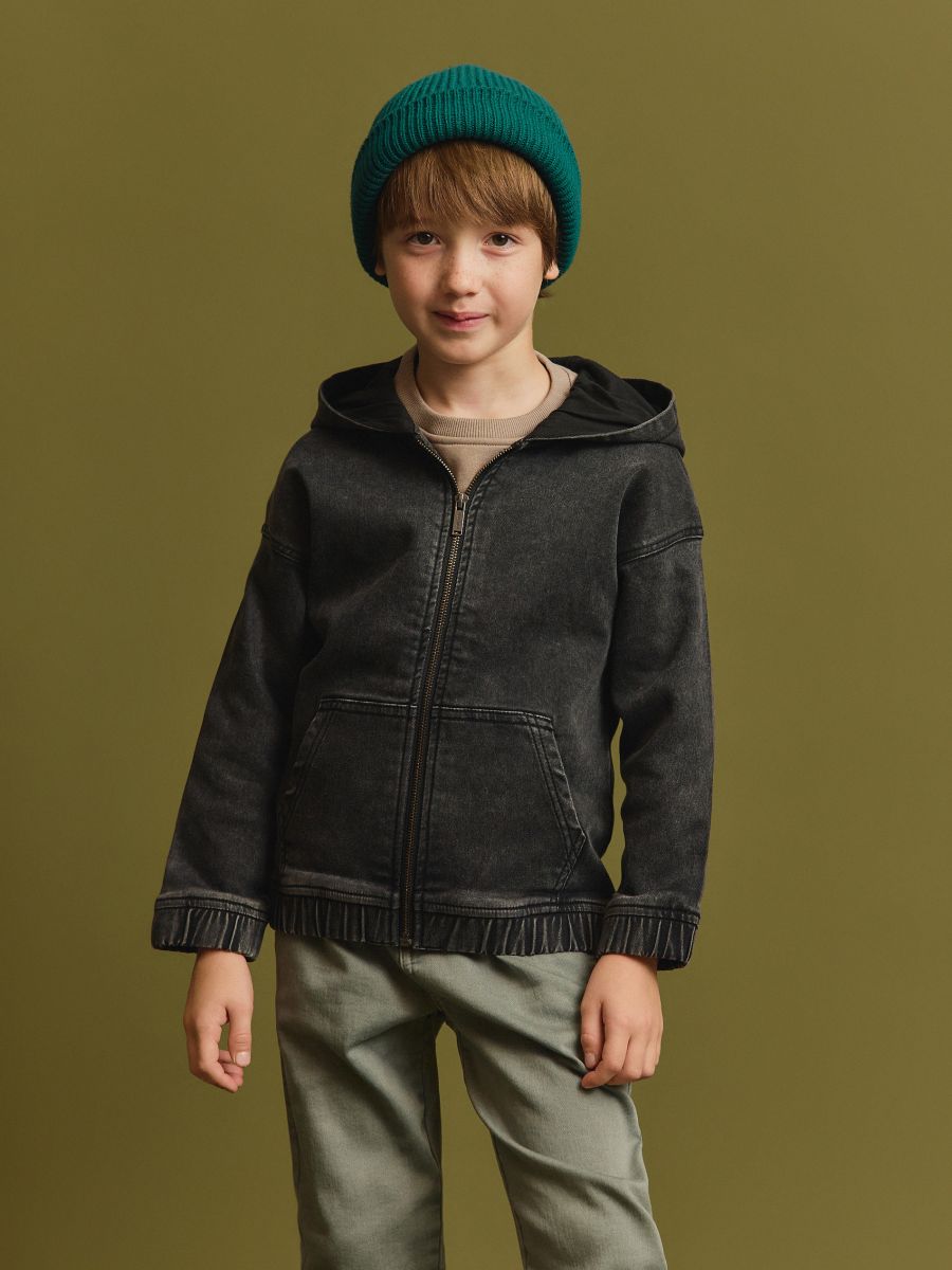 Felpa in jeans - nero - RESERVED - 6