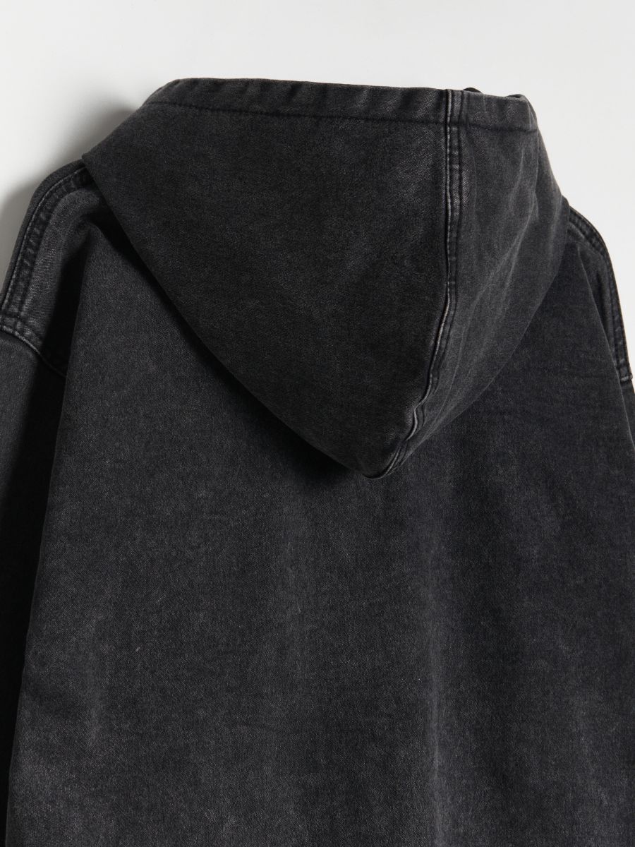 Felpa in jeans - nero - RESERVED - 2