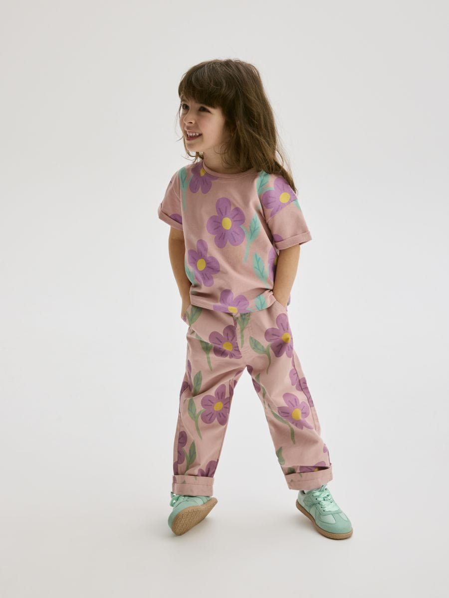 Cotton T-shirt with print - lavender - RESERVED - 2