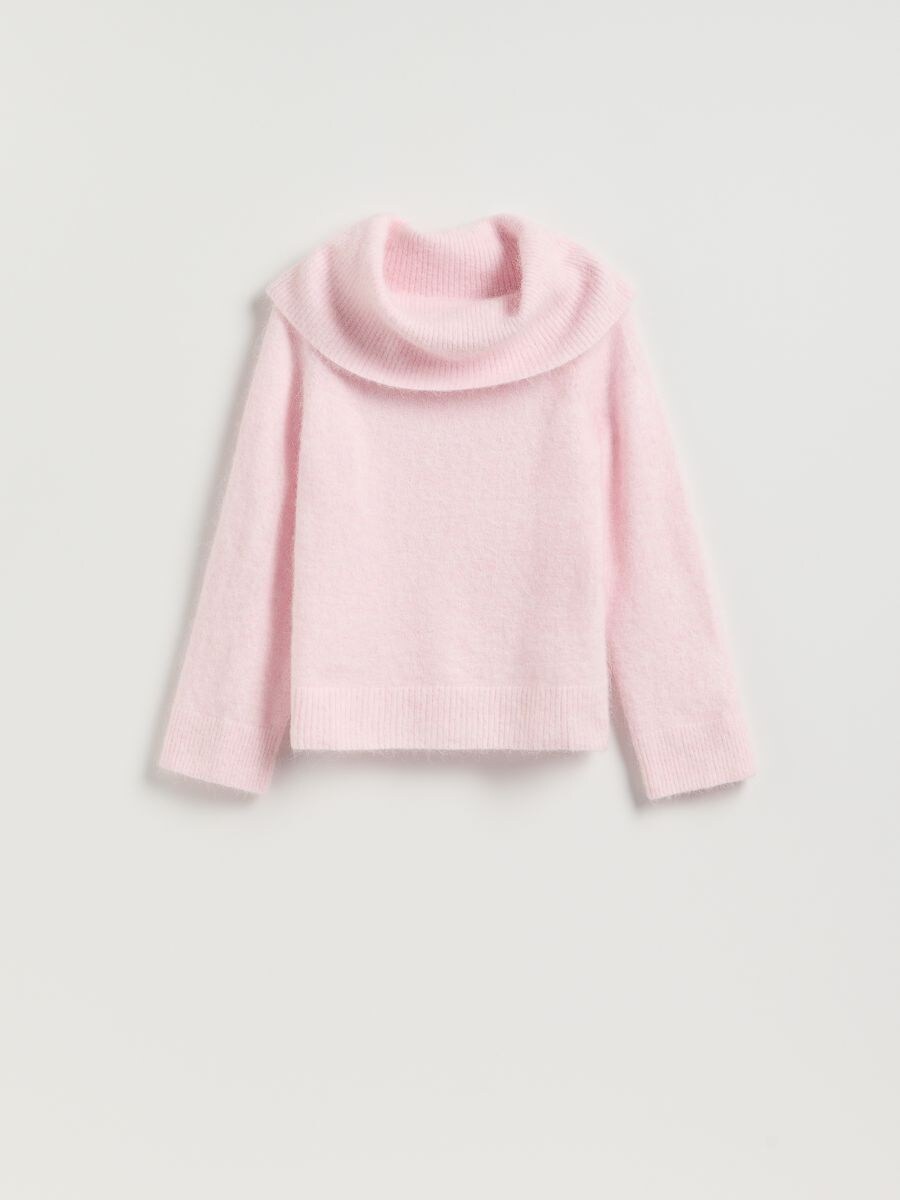 Alpaca wool blend jumper - pastel pink - RESERVED