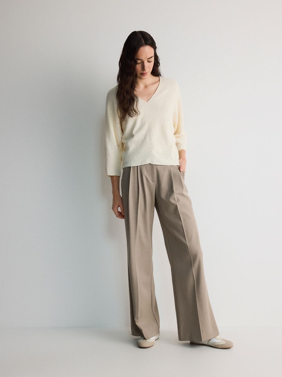 Jumper in textured knit - nude - RESERVED - 3
