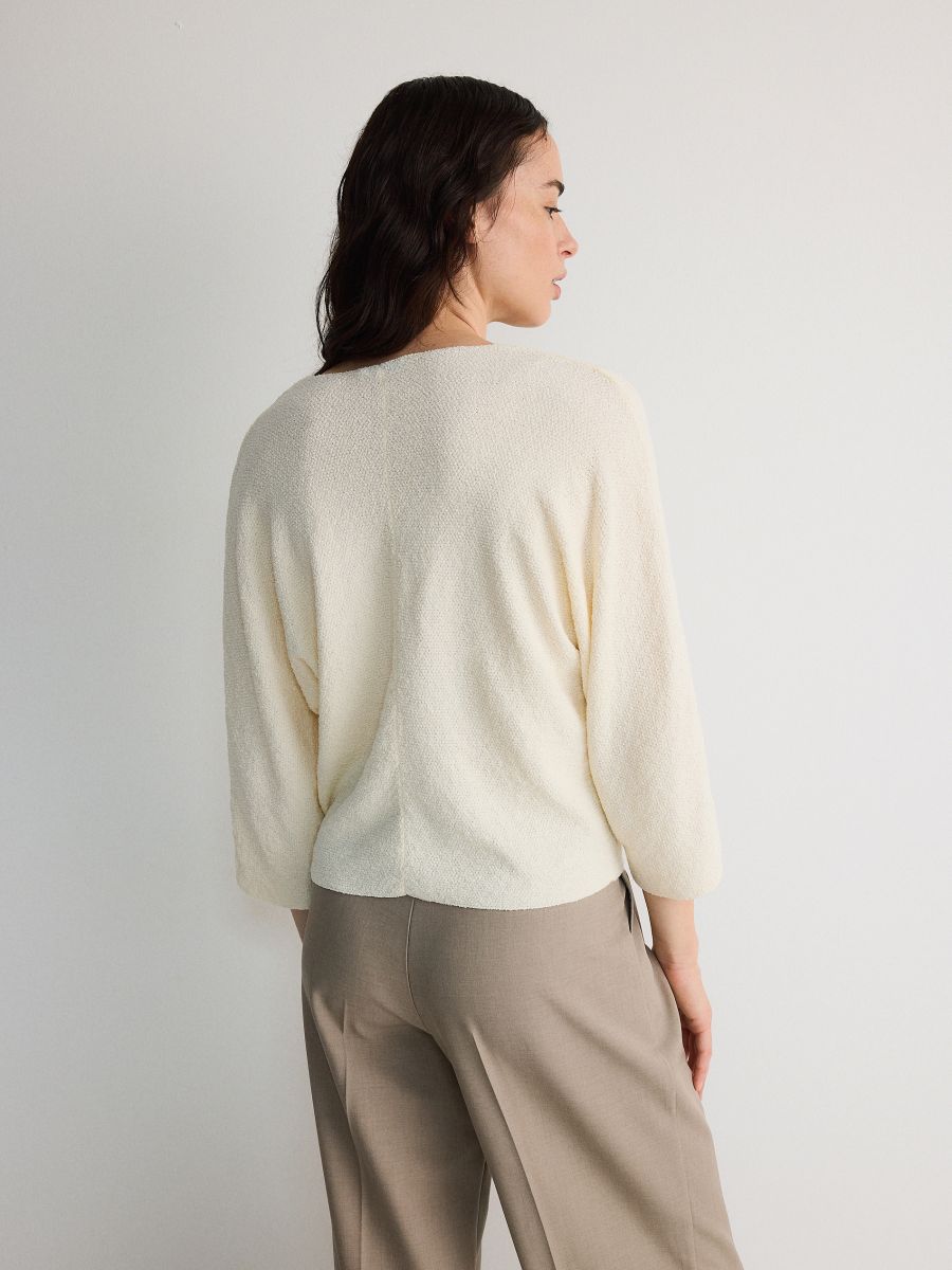 Jumper in textured knit - nude - RESERVED - 4