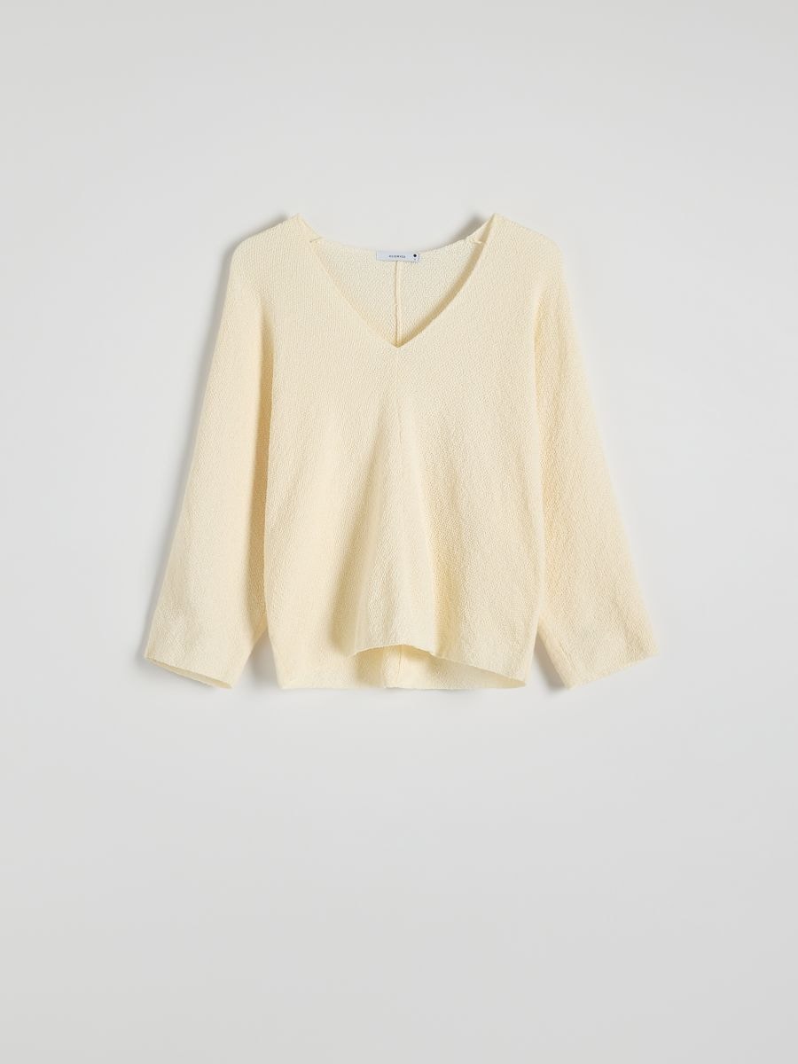 Jumper in textured knit - nude - RESERVED - 5