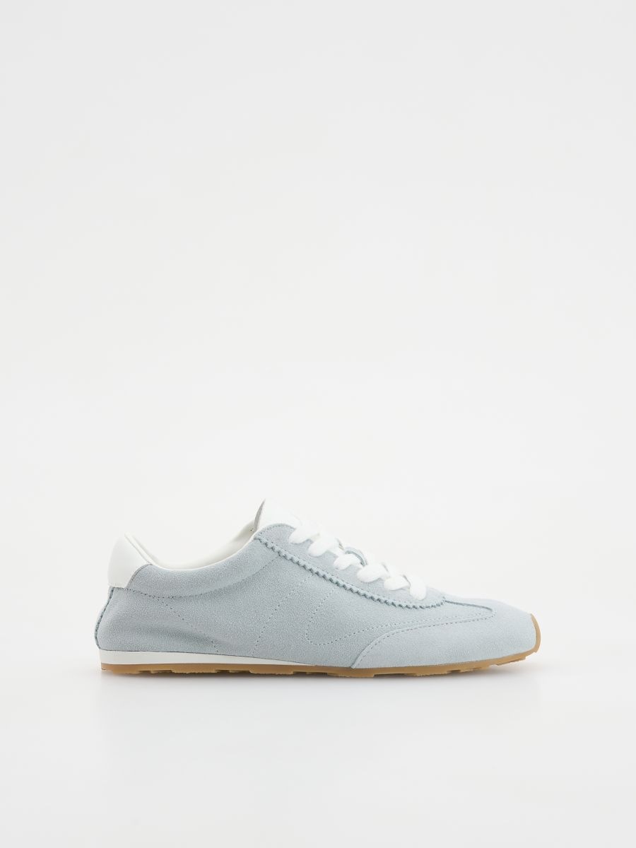 Suede sneakers - pale turquoise - RESERVED