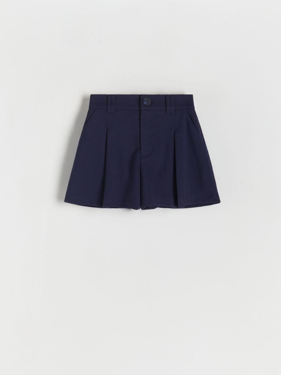 Pleated shorts - navy - RESERVED - 3