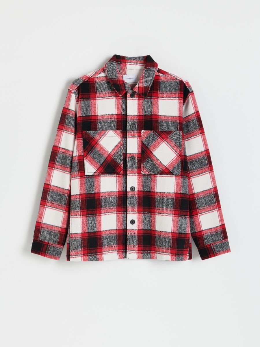 Check shacket - red - RESERVED - 5