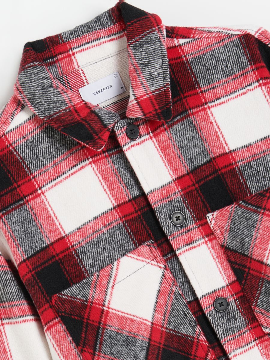 Check shacket - red - RESERVED - 6