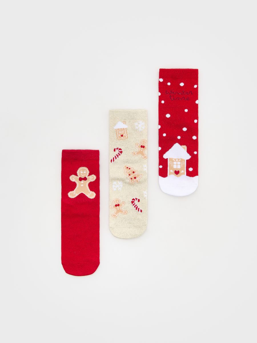 Christmas socks 3 pack - red - RESERVED