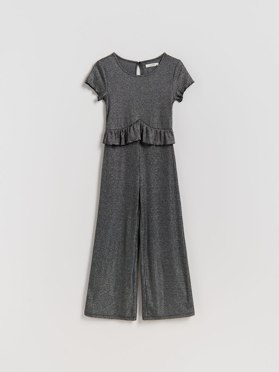 One-piece with shiny thread - dark grey - RESERVED