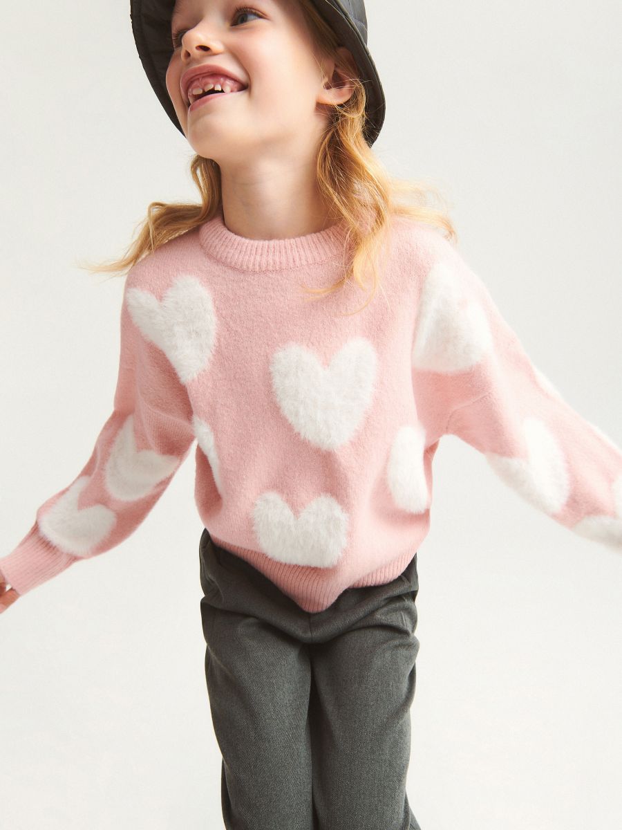 Heart pattern jumper - pink - RESERVED - 2