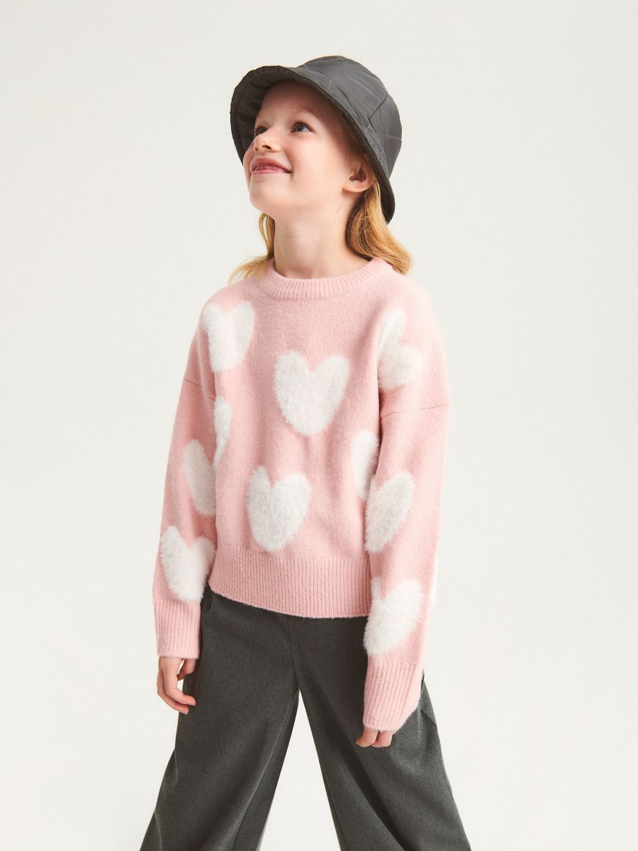 Heart pattern jumper - pink - RESERVED - 6