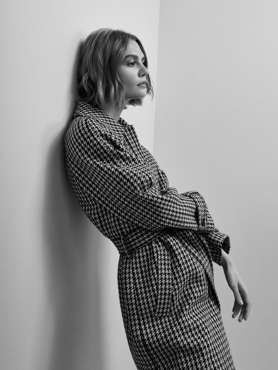 Dogtooth pattern wool blend coat - multicolor - RESERVED - 4