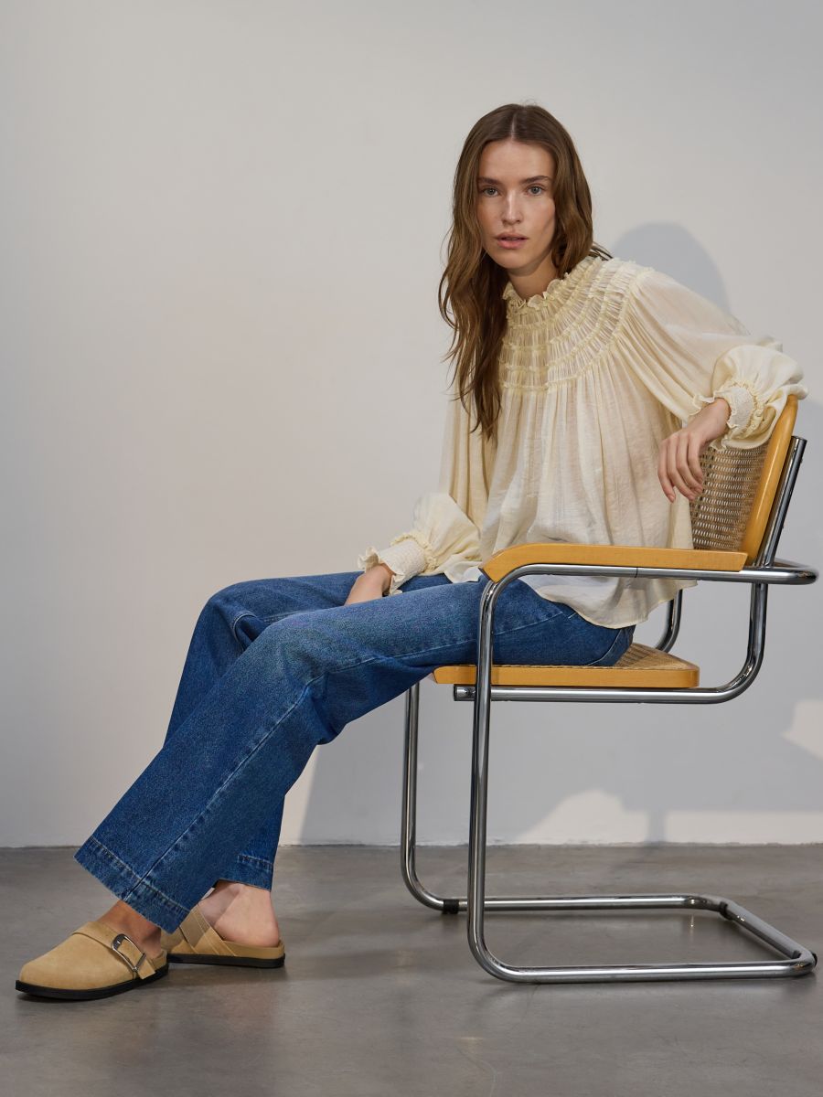 Mules i läder - BEIGE - RESERVED - 5