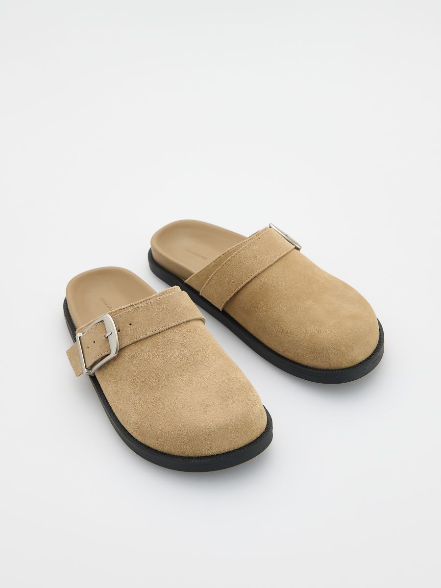 Mules i läder - BEIGE - RESERVED - 3