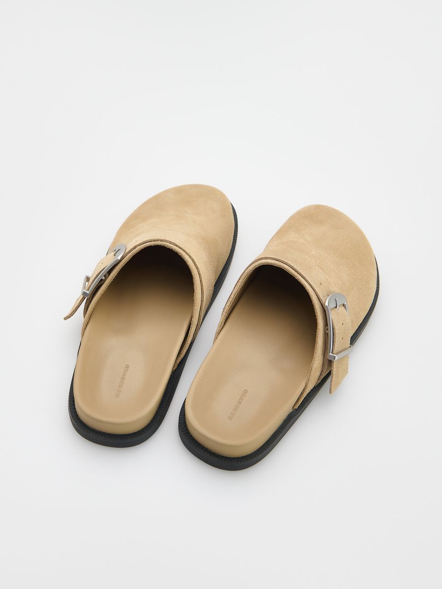 Mules i läder - BEIGE - RESERVED - 4