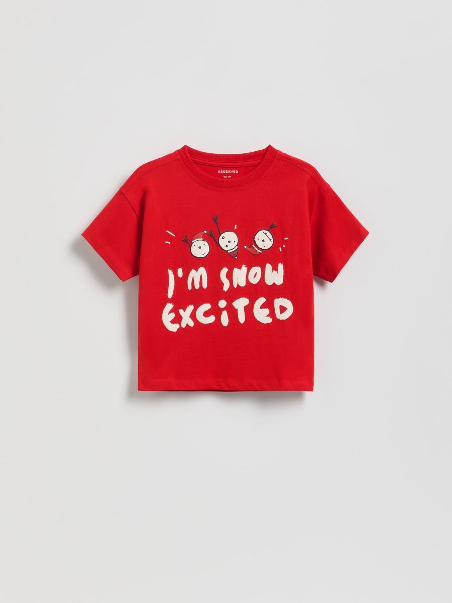 Χριστουγεννιάτικο t-shirt - κοκκινο - RESERVED