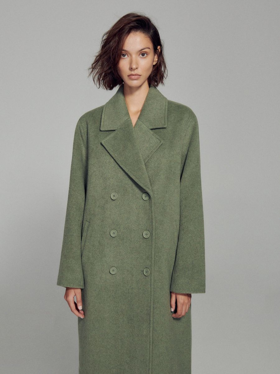Wool blend coat Color brownish green - RESERVED - 2854P-78X