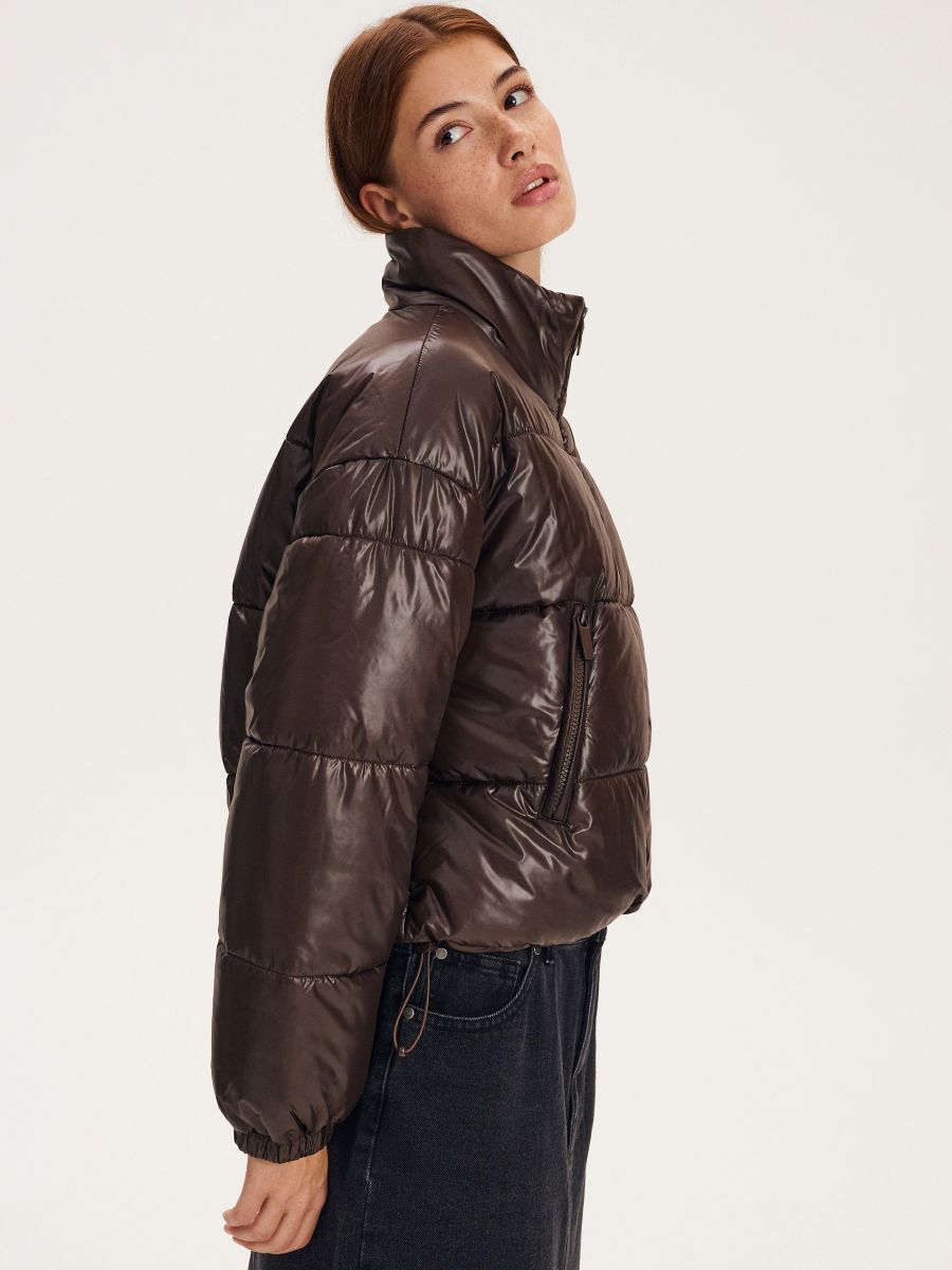 Quilted jacket - dark brown - RESERVED - 4