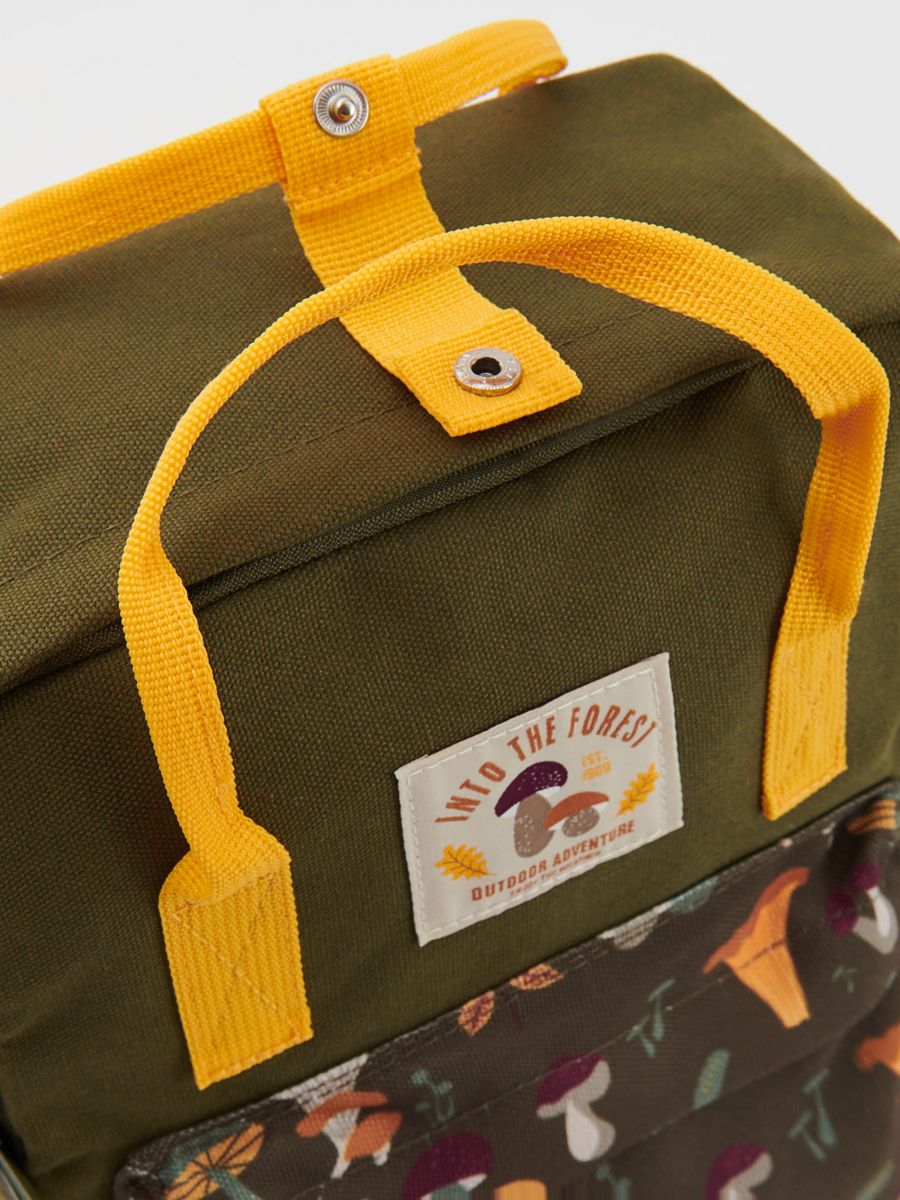 Backpack with forest motif - dark green - RESERVED - 3