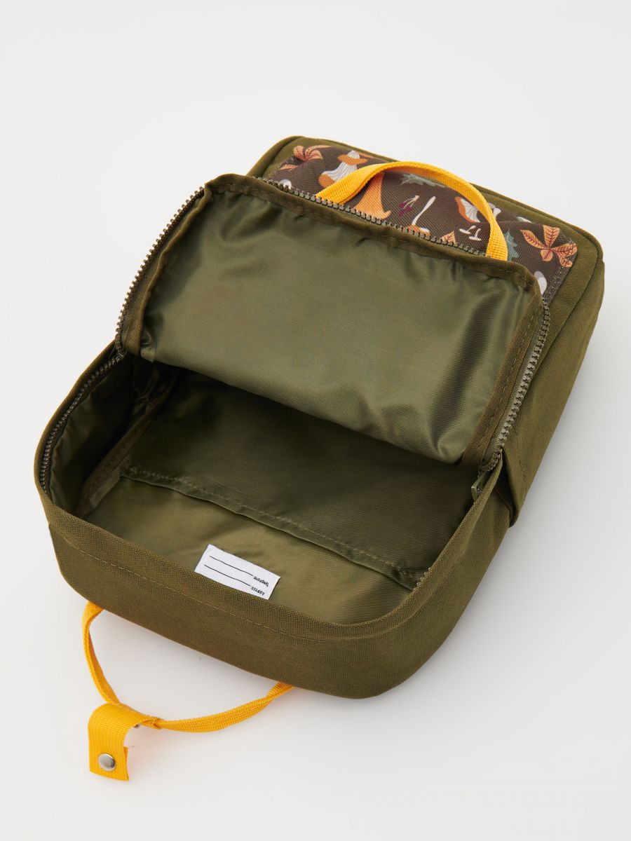 Backpack with forest motif - dark green - RESERVED - 5