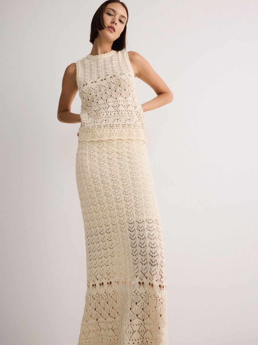 Openwork maxi skirt - nude - RESERVED - 2