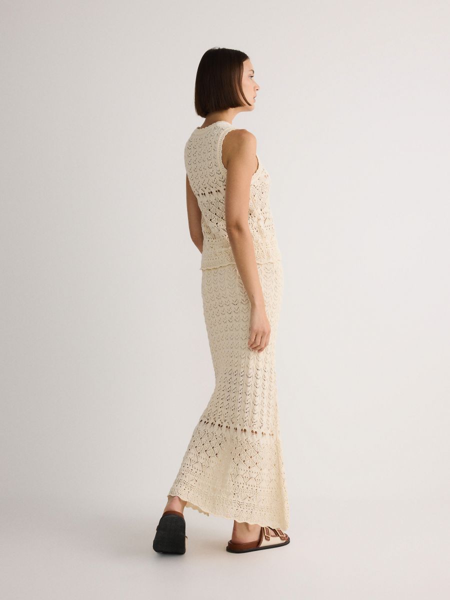 Openwork maxi skirt - nude - RESERVED - 3