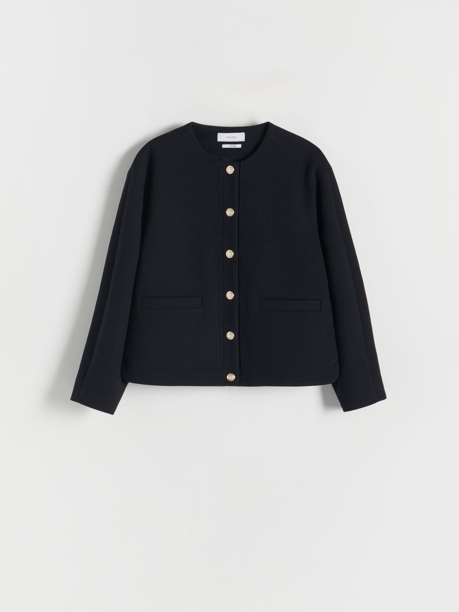 Wool blend bomber jacket - navy - RESERVED - 4