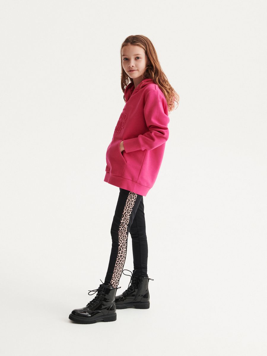 Leggings with side stripes - black - RESERVED - 4