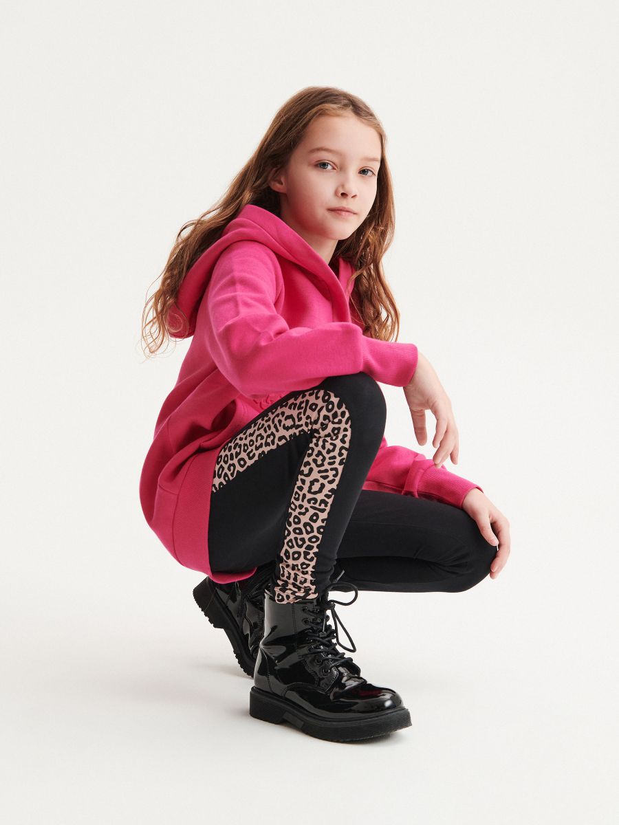 Leggings with side stripes - black - RESERVED - 5