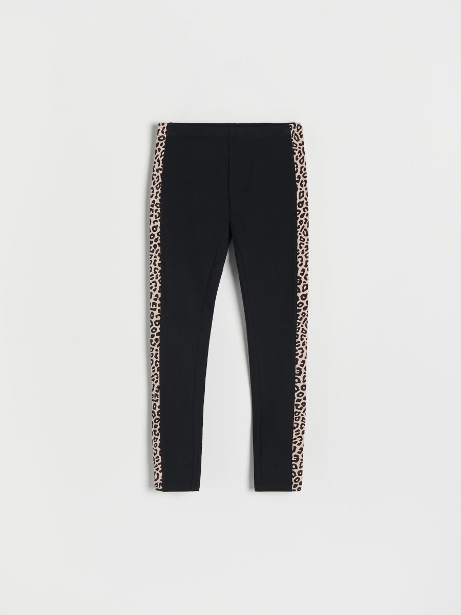 Leggings with side stripes - black - RESERVED - 2