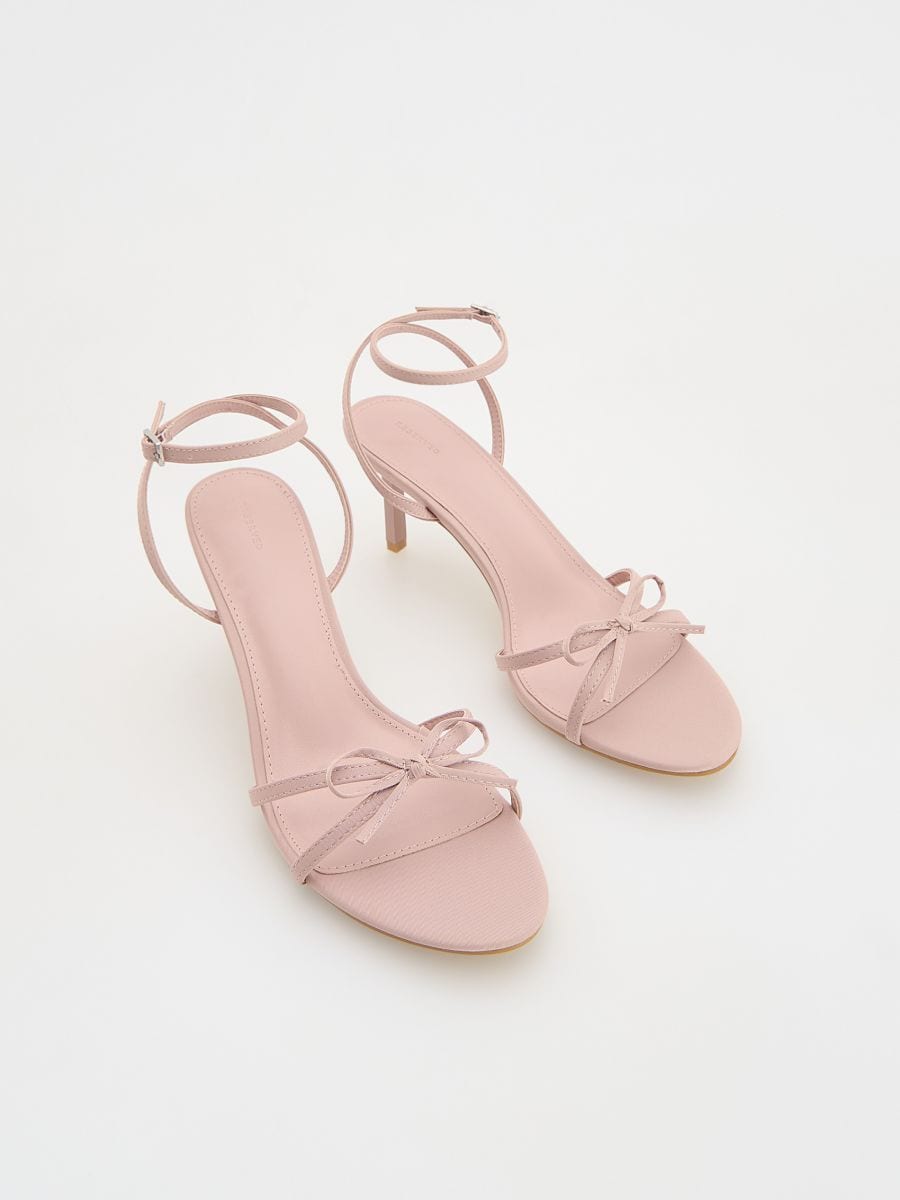 Sandals with bow - pink - RESERVED - 2