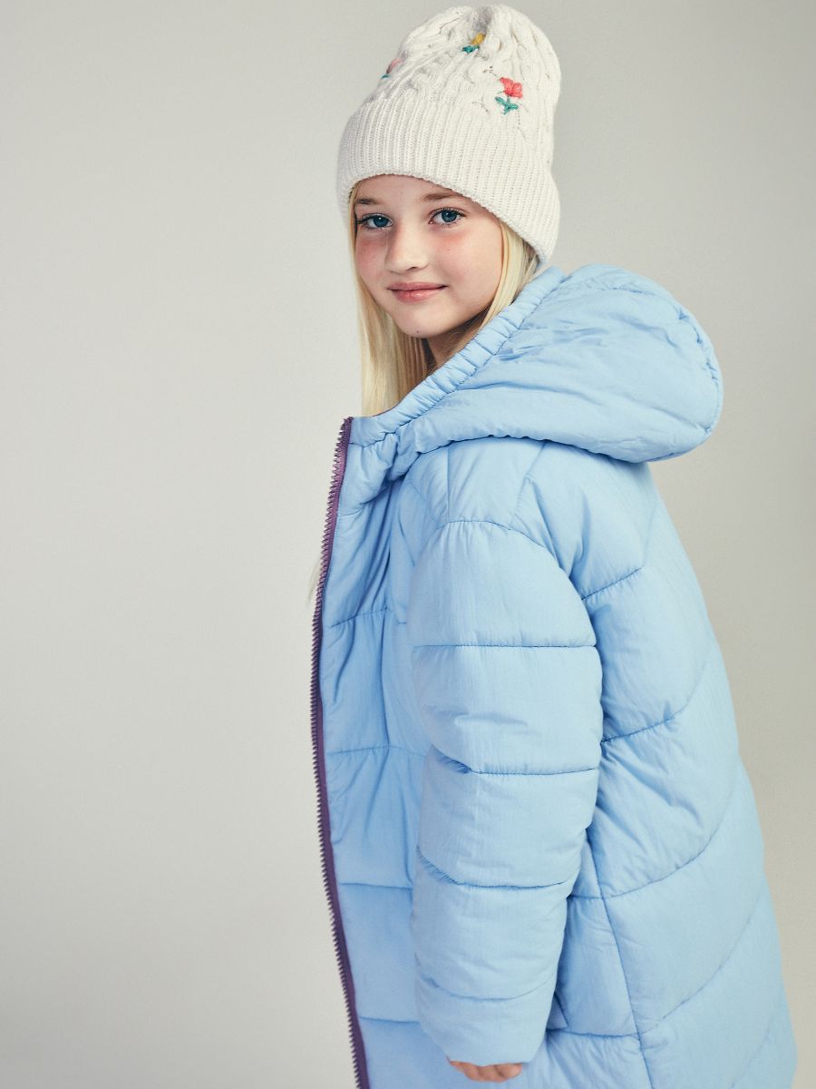 Cappotto reversibile con cappuccio - viola acciaio - RESERVED - 6