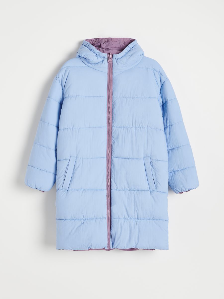 Cappotto reversibile con cappuccio - viola acciaio - RESERVED - 4