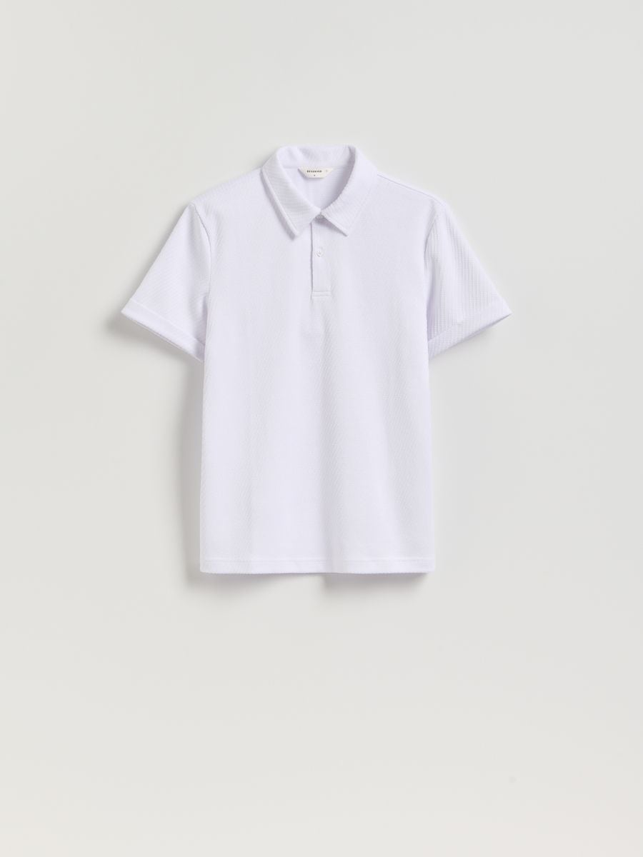 Regular fit polo shirt - cream - RESERVED