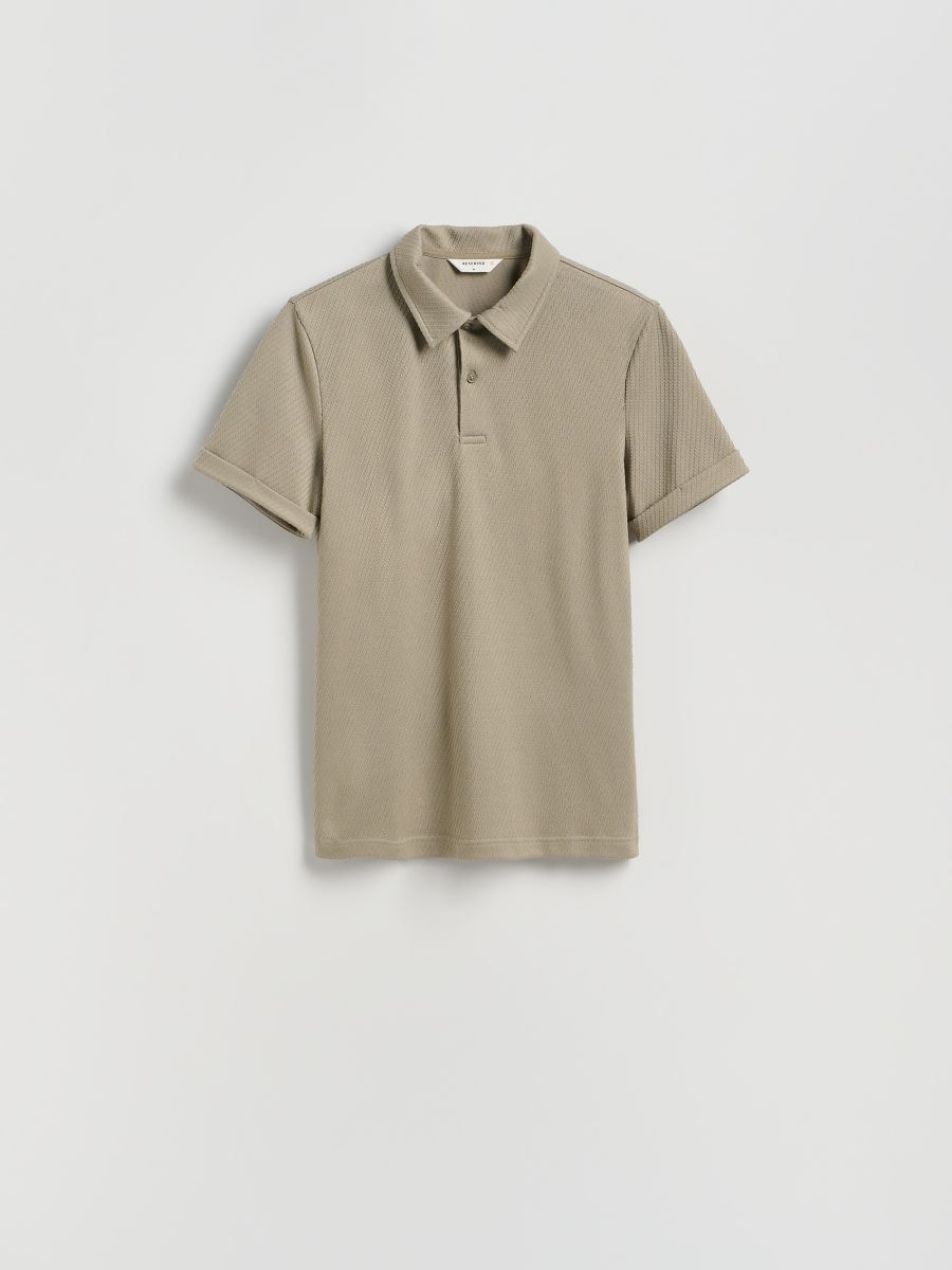 Tricou polo regular fit - verde-oliv - RESERVED