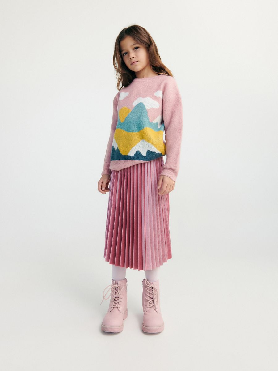 Multicoloured pattern jumper - rose - RESERVED - 2