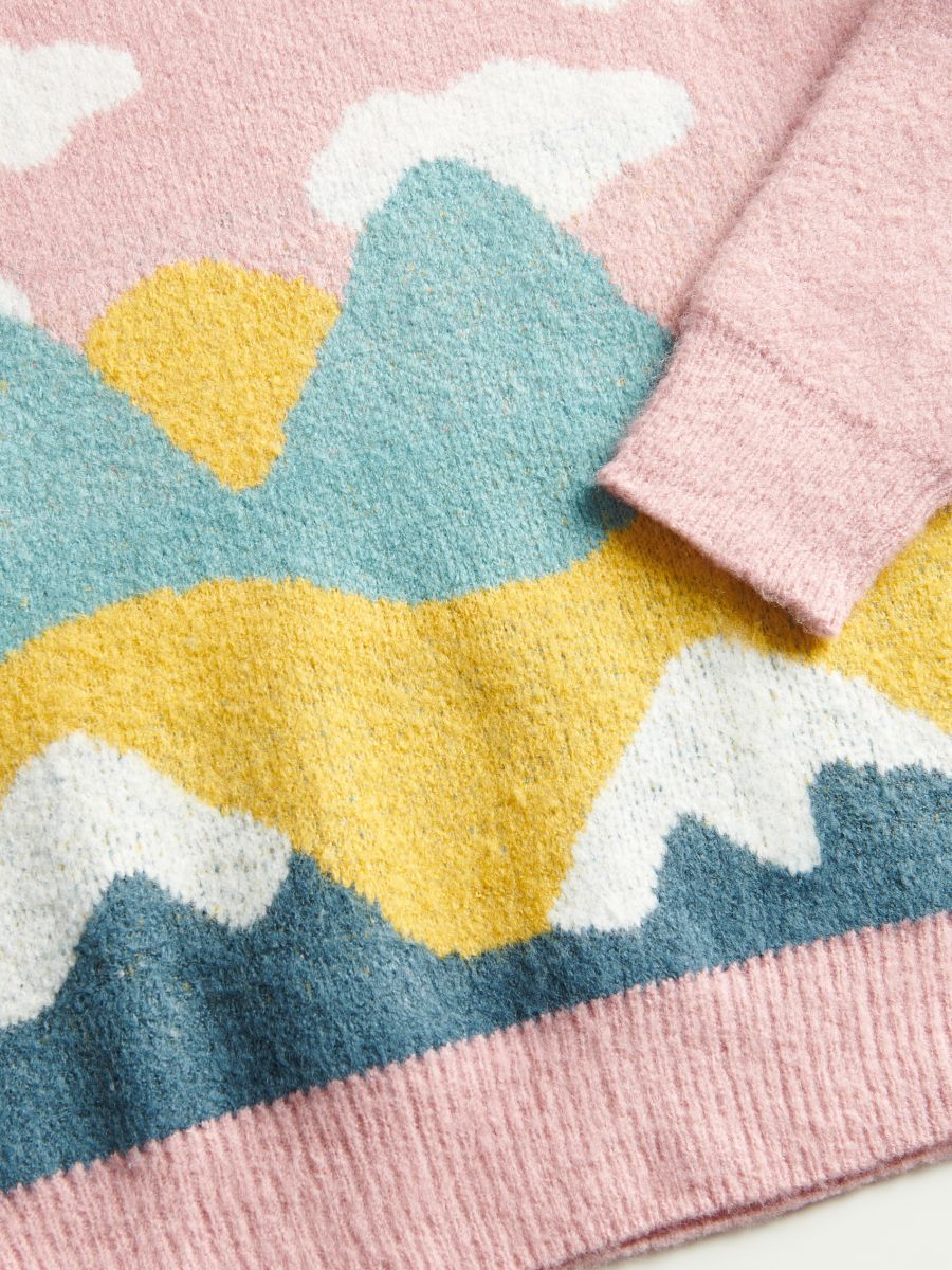 Multicoloured pattern jumper - rose - RESERVED - 6
