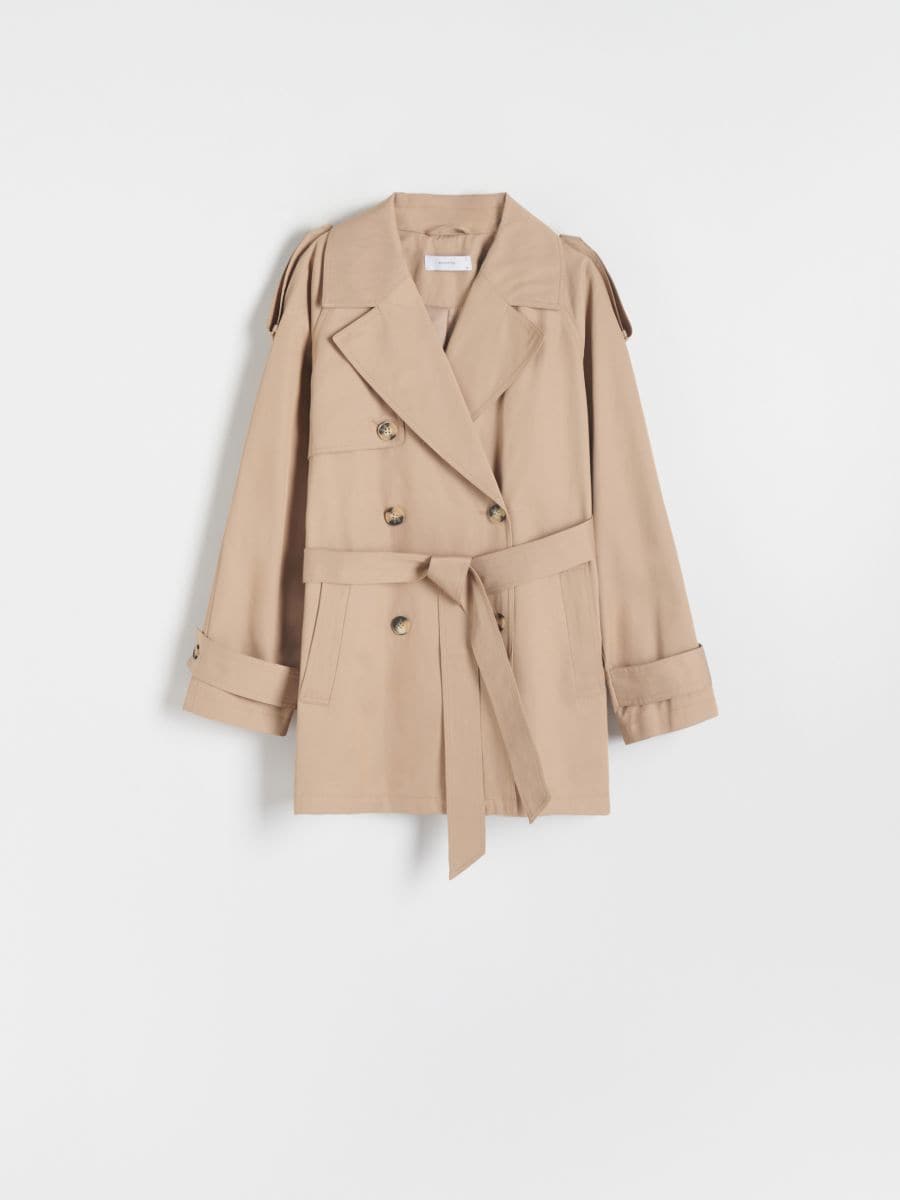 Short trench coat Color beige - RESERVED - 2903P-80X Short trench coat Color beige - RESERVED - 2903P-80X