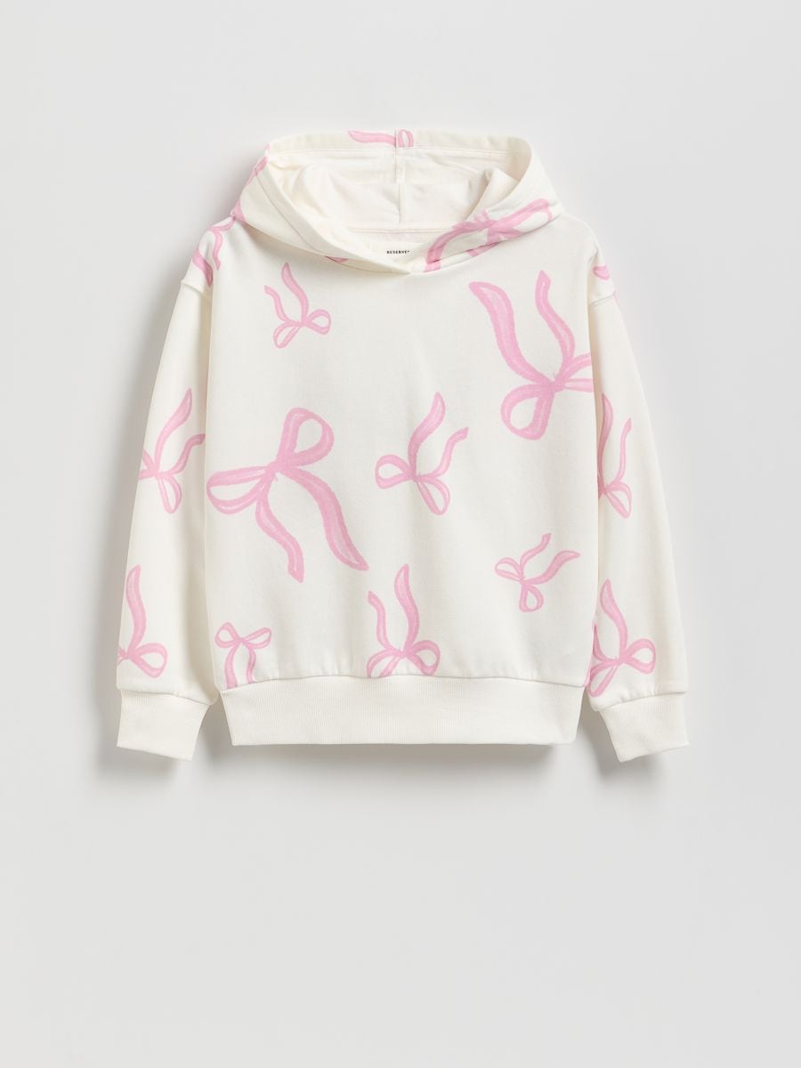 Printed sweatshirt - cream - RESERVED