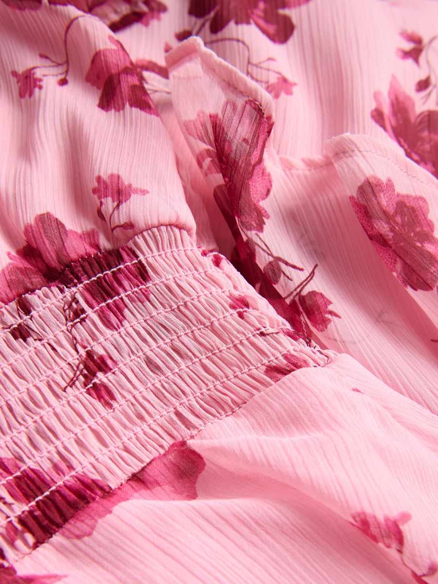 Patterned dress with ruffles - multicolor - RESERVED - 6