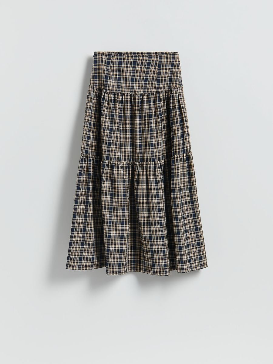 Maxi skirt with ruffle hem - multicolor - RESERVED