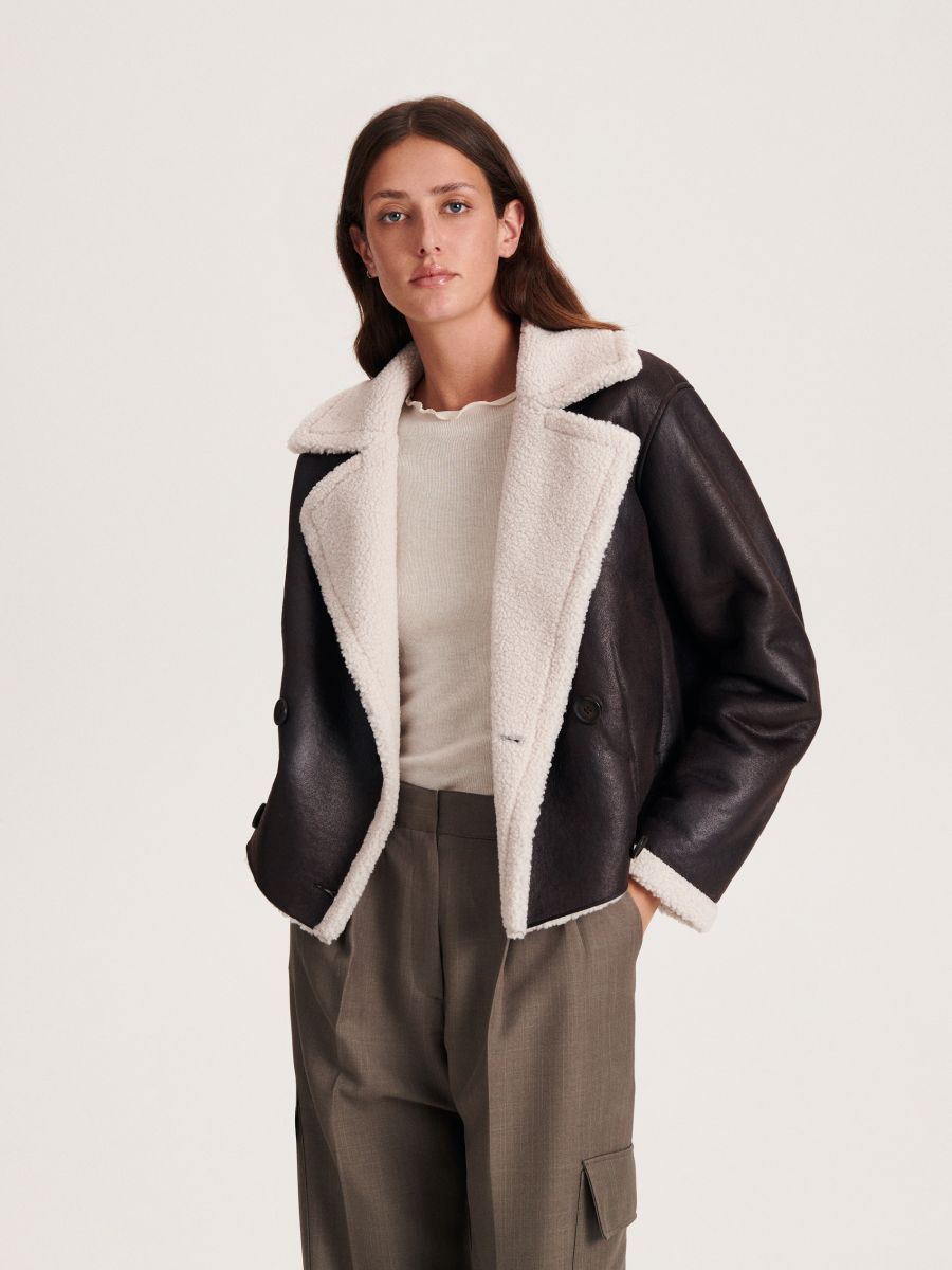LADIES` OUTER JACKET - tumepruun - RESERVED - 2