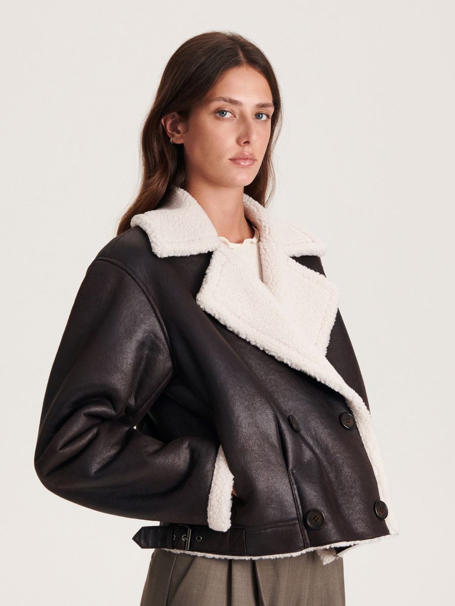 LADIES` OUTER JACKET - tumepruun - RESERVED - 3