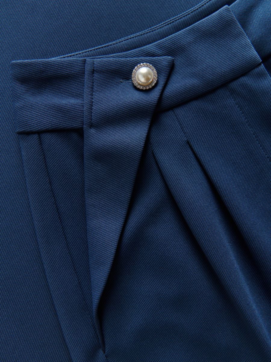 Trousers with ornament buttons - navy - RESERVED - 6