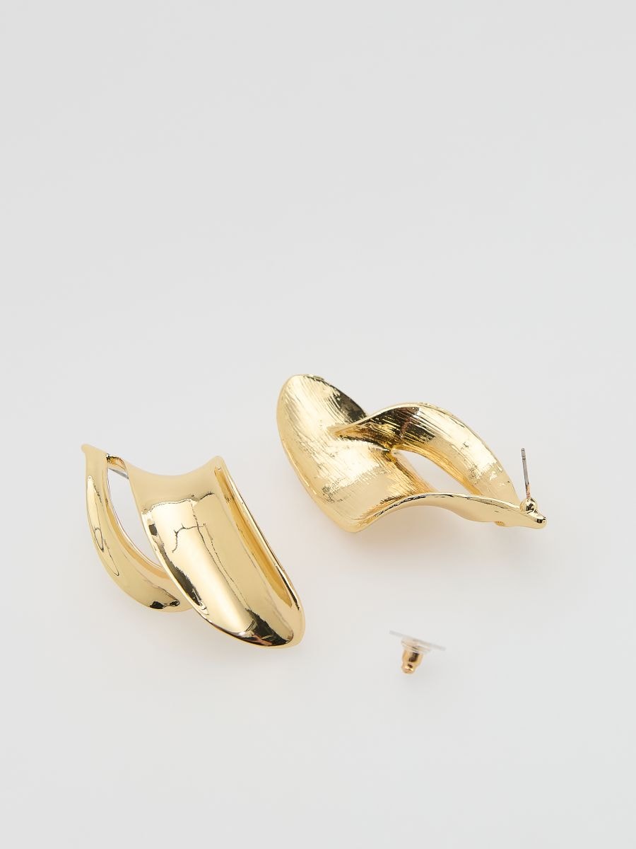 Irregular drop earrings - golden - RESERVED - 3