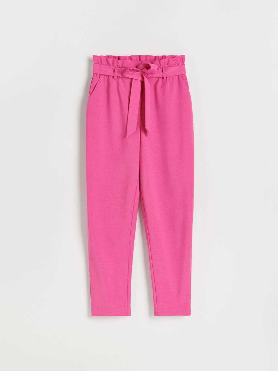 Spodnie z paskiem Kolor fuksja - RESERVED - 2920P-43X