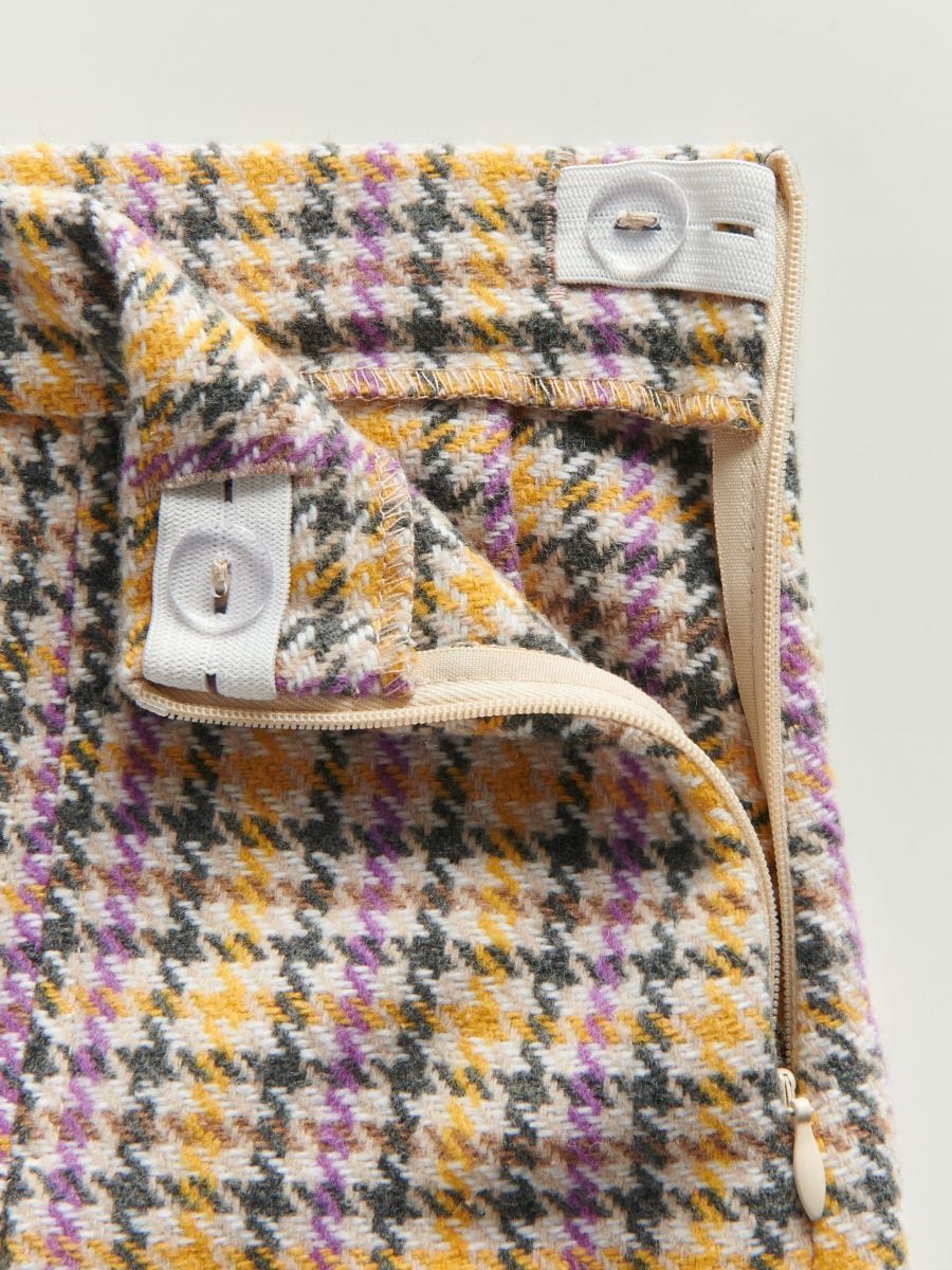 Dogtooth pattern skirt - multicolor - RESERVED - 3