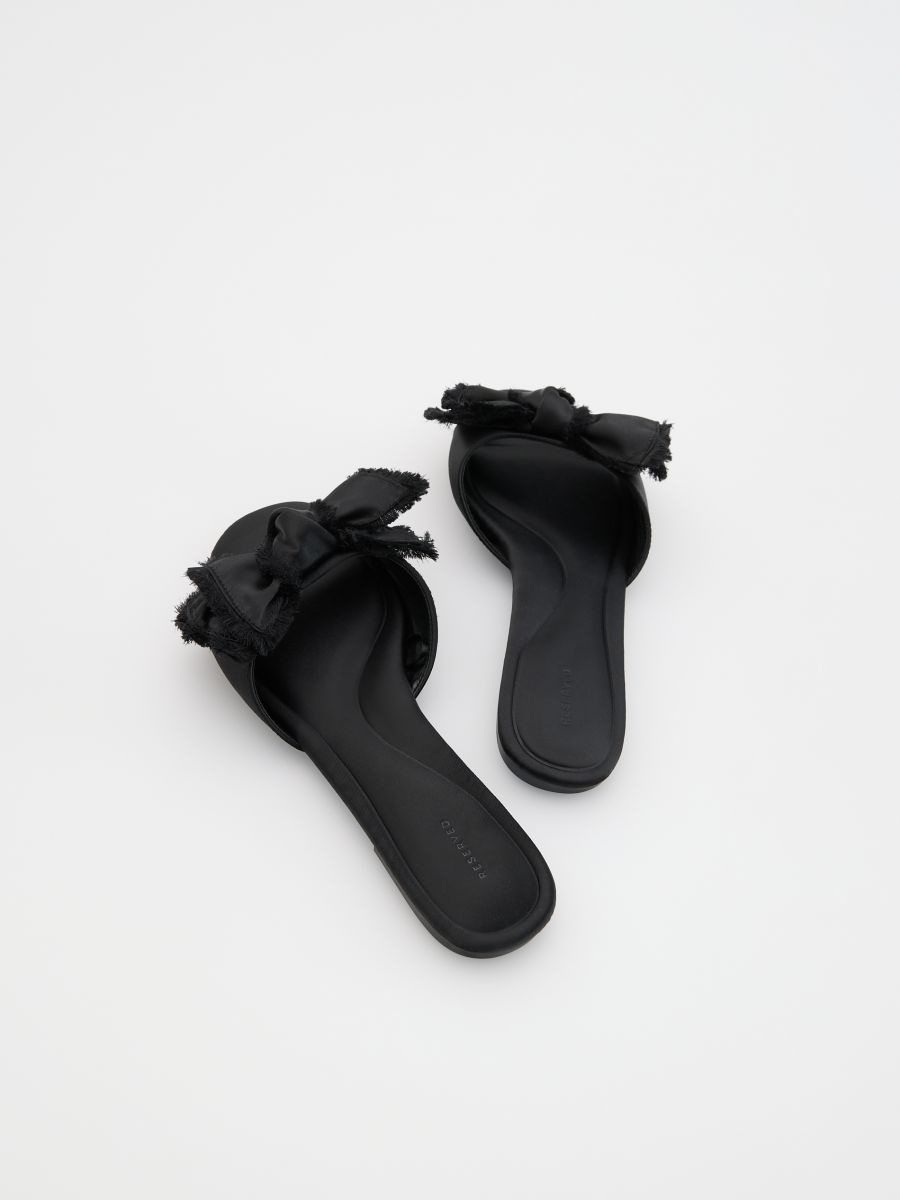 Sliders with bow detail - black - RESERVED - 3